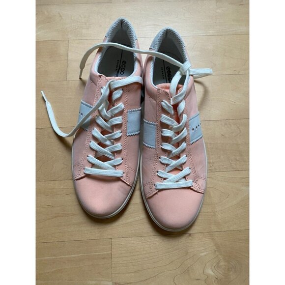 Ecco BNWOT "Street Lite" lace up sneaker peach /pink women sz 39 NEW - Picture 2 of 7